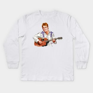 Andy Griggs - An illustration by Paul Cemmick Kids Long Sleeve T-Shirt